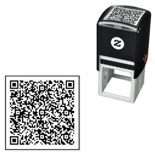 QR Code Scan Info Personalised Self-inking Stamp