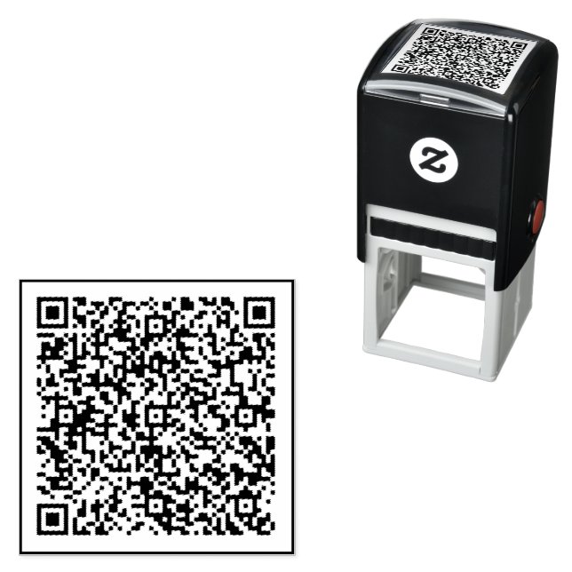 QR Code Scan Info Personalised Self-inking Stamp (In Situ)