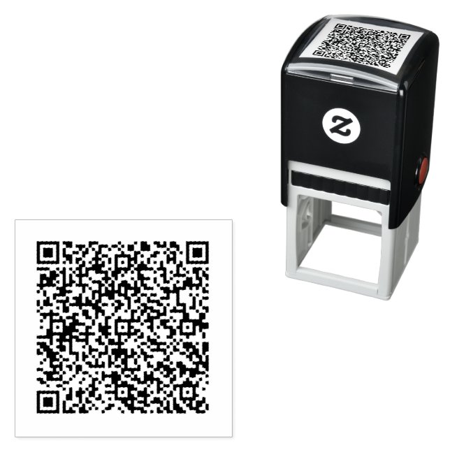 QR Code Scan Info Personalised Self-inking Stamp (In Situ)