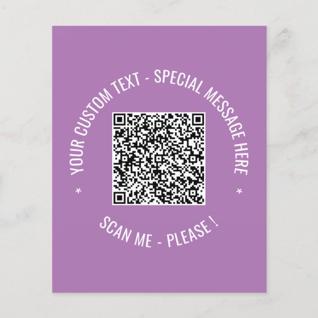 QR Code Scan Info Text and Colour Promotional Flye Flyer (Front)