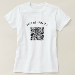 QR Code Scan Info Text Personalised Funny T-Shirt