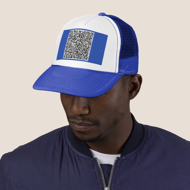 QR Code Scan Info Trucker Hat Choose Colour (In Situ)