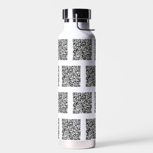 QR Code Scan Info Your Colours Modern Water Bottle (Left)