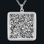 QR Code Scan Info Your Personalised Gift Necklace<br><div class="desc">Personalised Necklaces with Your QR Code Scan Info - Special Massage Necklace Gift - Add Your QR Code - Image or Photo / or Name - Custom Text - Resize and Move or Remove / Add Elements - Image / Text with Customisation Tool. Choose / Add Your Favourite Background /...</div>