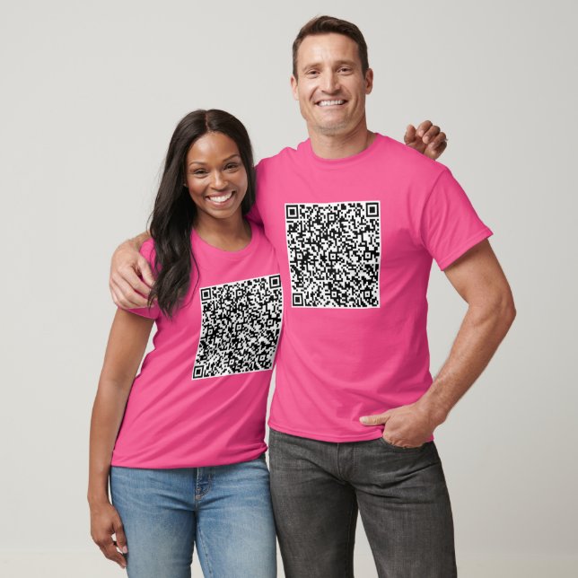 QR Code Scan Info Your Special Message T-Shirt (Unisex)