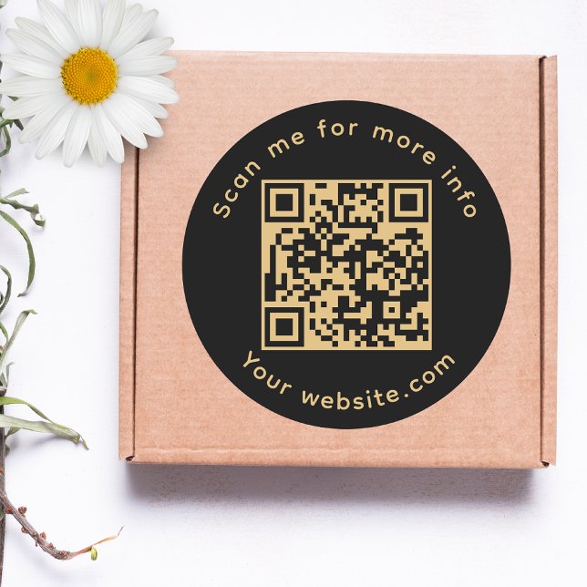 QR Code Scan Me For More Info Classic Round Sticker (Creator Uploaded)