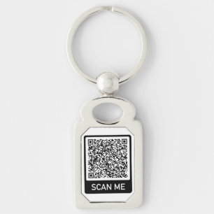 QR Code - Scan Me Professional Personalised Modern Key Ring