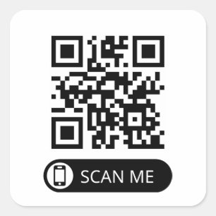 QR Code Scan Me Sticker