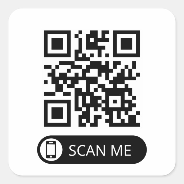 QR Code Scan Me Sticker (Front)