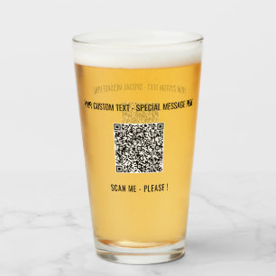 QR Code Scan Promotional Glass Your Text and Colou
