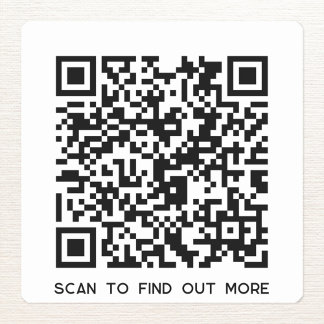 QR Code Scan to Find Out More Square Sticker