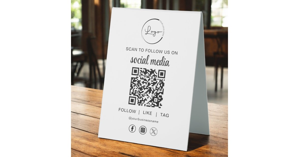 Qr Code Follow Label QR Code Scan To Follow Us on Social Network | Zazzle