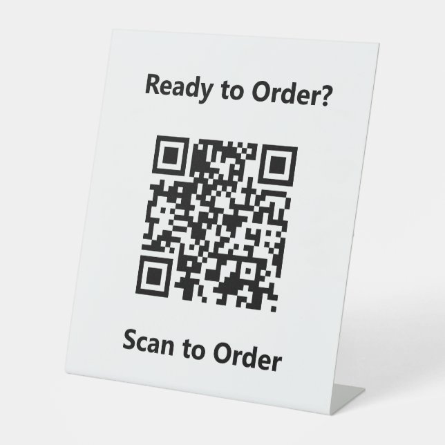 QR Code Scan to Pay  Pedestal Sign (Front)