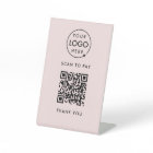 QR Code Scan to Pay | Pink Business Logo
