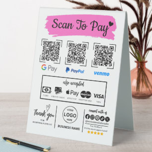 QR Code Scan to Pay Venmo Paypal Google Pay