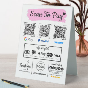 QR Code Scan to Pay Venmo Paypal Google Pay