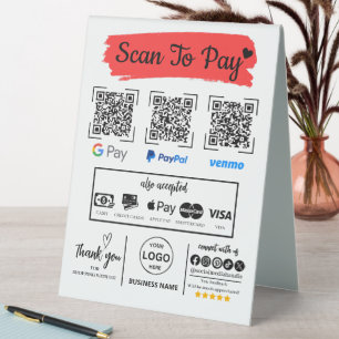 QR Code Scan to Pay Venmo Paypal Google Pay
