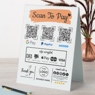 QR Code Scan to Pay Venmo Paypal Google Pay 