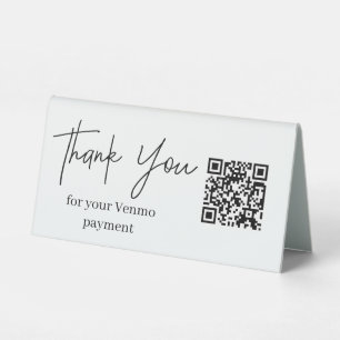 QR code Scan to Pay Venmo Table Top Sign