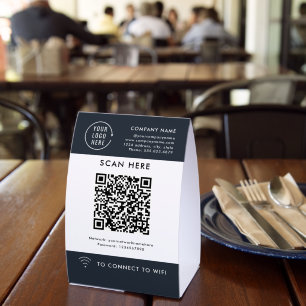 QR Code Scan Wifi Business Logo
