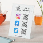 QR Code Scanner To Connect On Social Media White