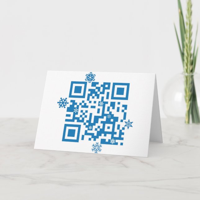 QR Code Scans "Merry Christmas!" Holiday Card (Front)