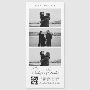 QR Code Script Photo Strip Magnetic Wedding