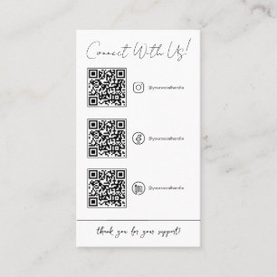 Qr Code Sign For Small Business.Payment Sign Business Card