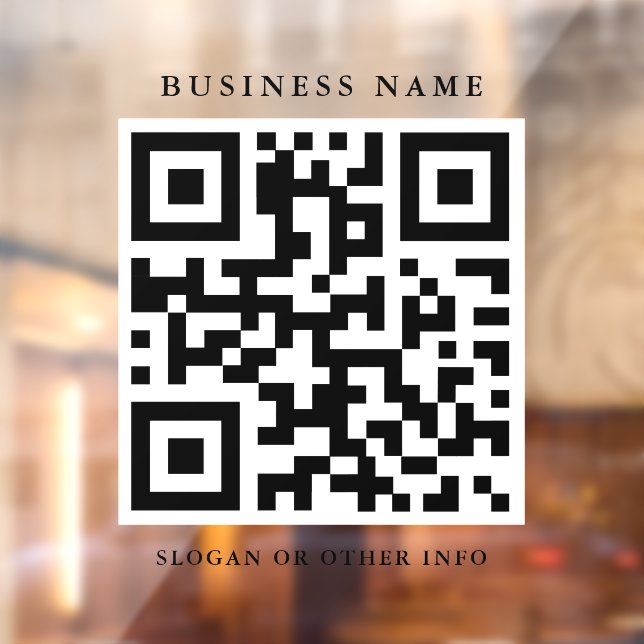 QR Code Simple Business Window Cling (Sheet 2)