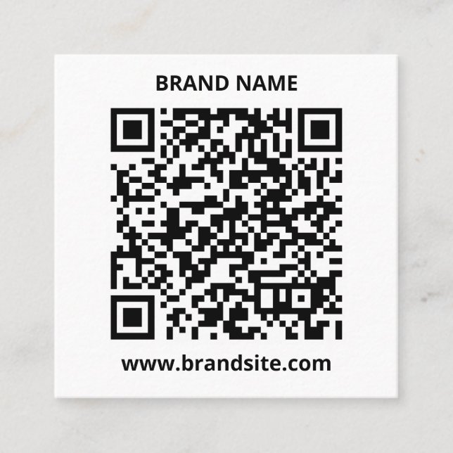 QR-Code Simple Minimalist Logo Business Card (Front)