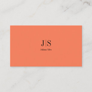 QR Code Simple Modern Minimal Orange Instagram Business Card