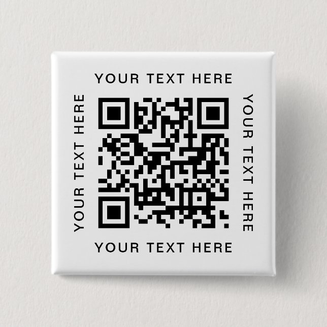 QR code simple website scan to pay customisable  15 Cm Square Badge (Front)