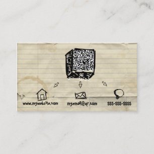 QR Code Sketchy Business Card