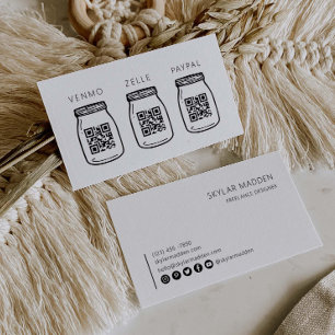 QR Code Small Business Card Cash Payment Scan Tips