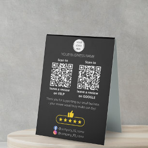 QR code small business review GOOGLE and YELP 