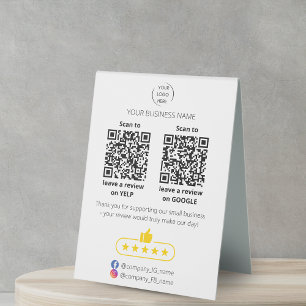 QR code small business review GOOGLE and YELP