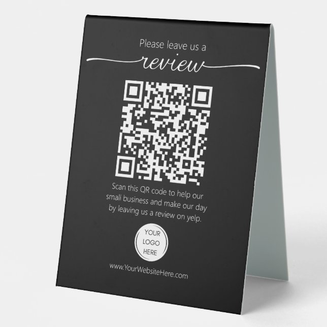 QR code small business review request YELP  (Front)