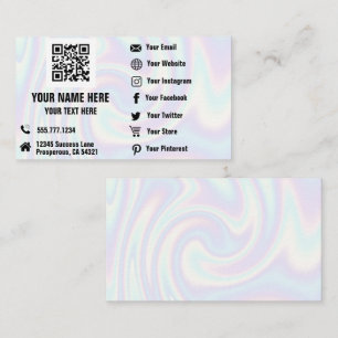 QR Code Social Media Hologram  Business Card