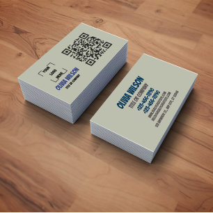QR Code Social Media Modern Business Card