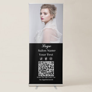 QR code social media Salon Retractable Banner