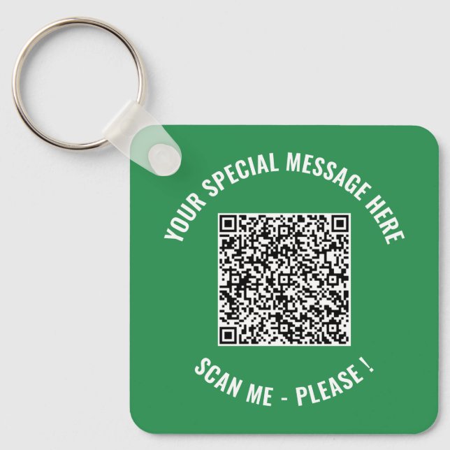 QR Code Special Message Surprise Keychain Gift (Front)