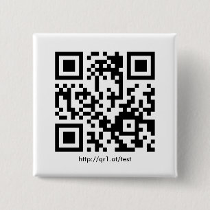 QR Code square 15 Cm Square Badge