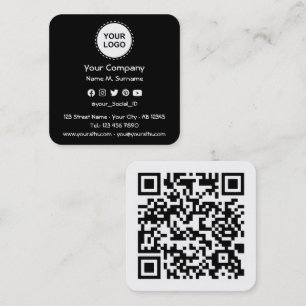 QR Code Square Business Card