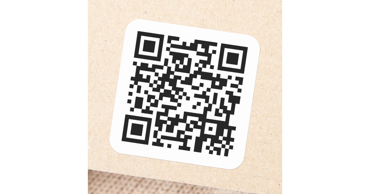 QR code Square Sticker | Zazzle