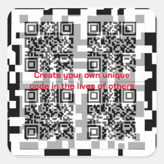 QR Code Square Sticker