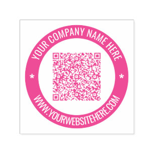 QR Code Stamp with Your Business Name Website