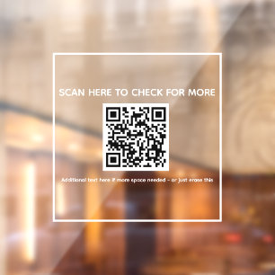 qr code store front sticker - scan me