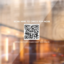 QR code store front sticker - scan me - no border
