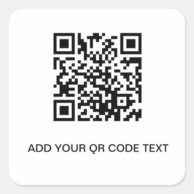 QR CODE STORE TEMPLATE SQUARE STICKER (Front)
