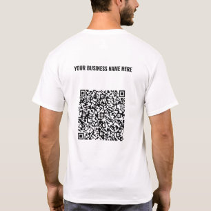 QR Code T-Shirt and Text Business Promotional Gift